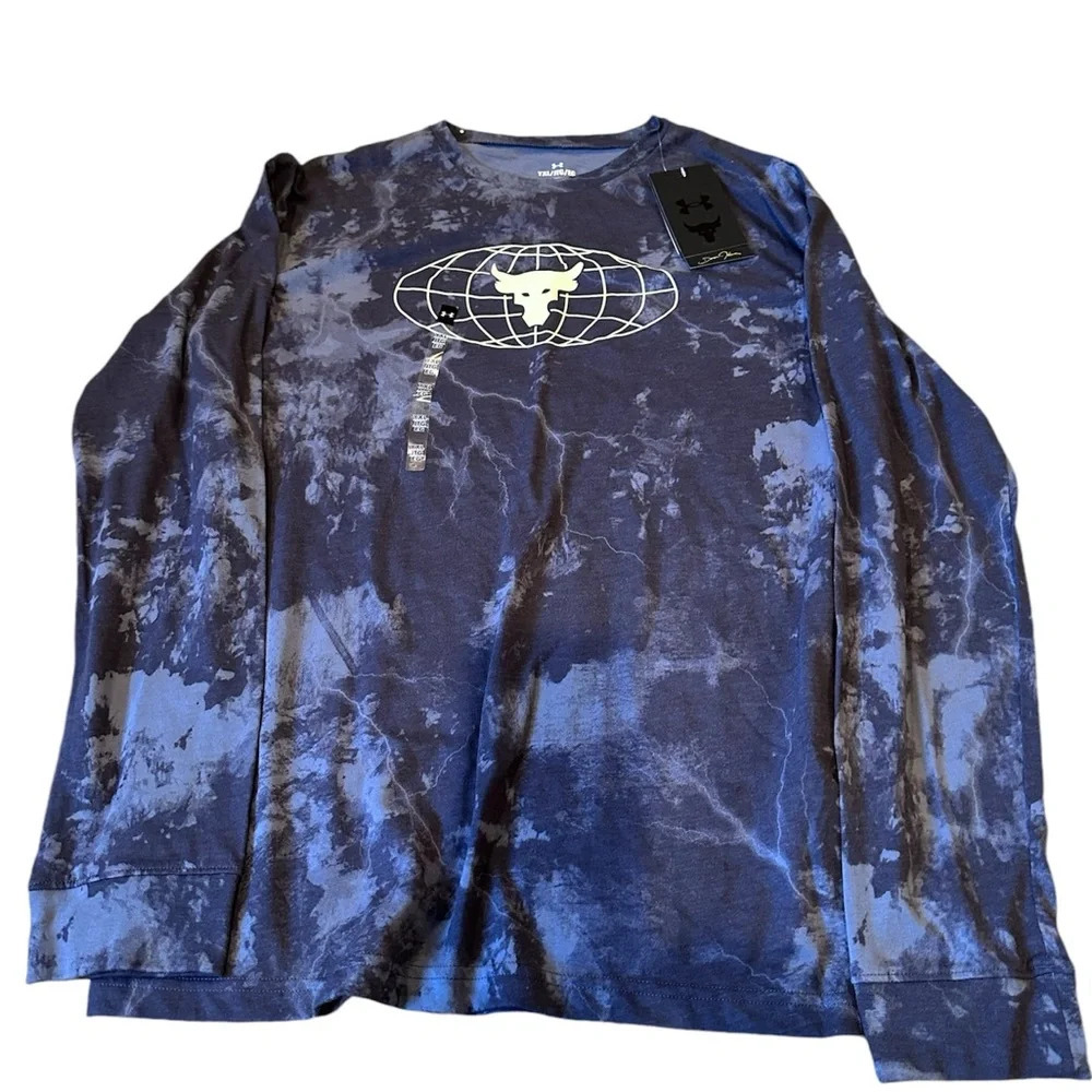Under Armour Boys Blue Tie Dye Long Sleeve NWT